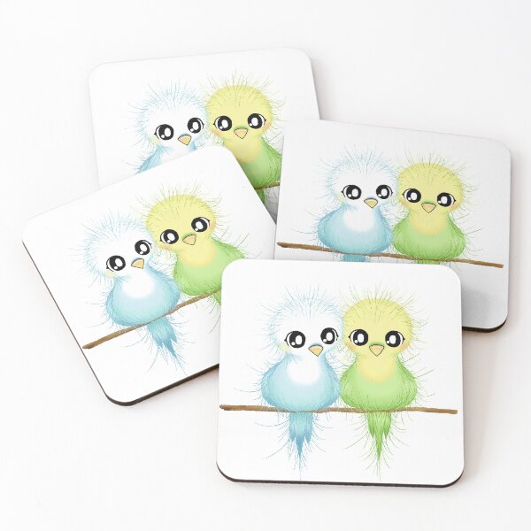 Item preview, cute budgies designed and sold by Pezi-Creation.