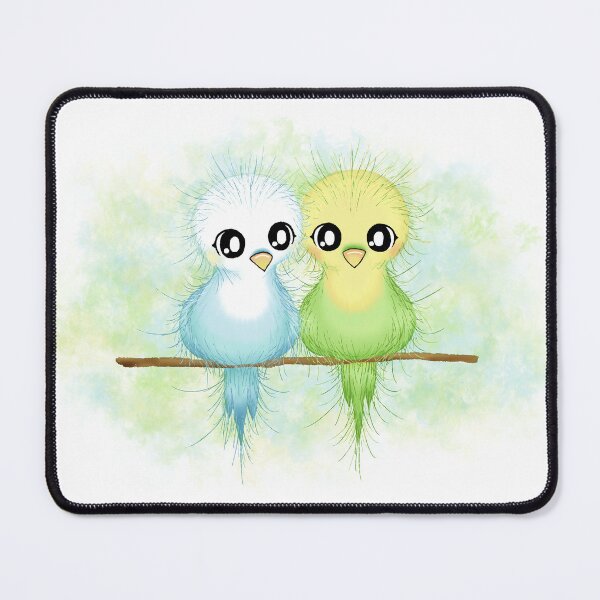 Item preview, cute budgies designed and sold by Pezi-Creation.