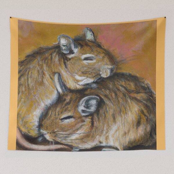 Item preview, Cute Degu Oil Painting designed and sold by soulfulprintss8.