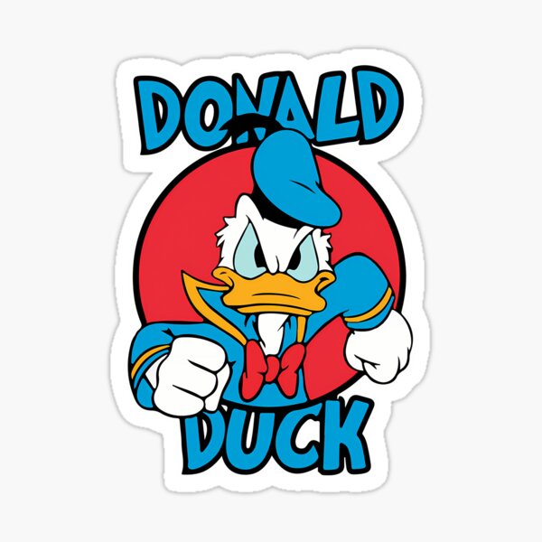 Pegatina para ventana de pato Donald enojado para casco, pegatina para  parachoques