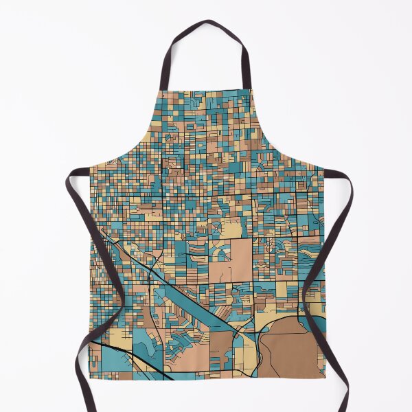 Item preview, Tucson Map Pattern in Mid Century Pastel designed and sold by PatternMaps.