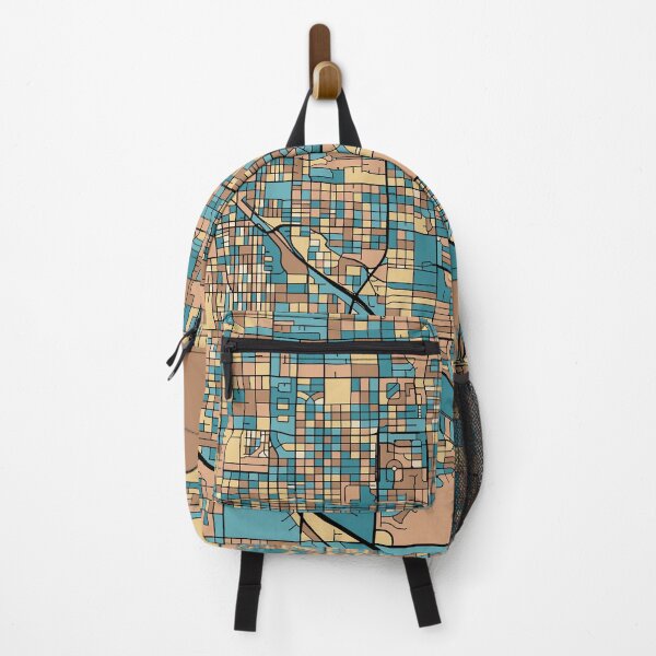 Item preview, Tucson Map Pattern in Mid Century Pastel designed and sold by PatternMaps.