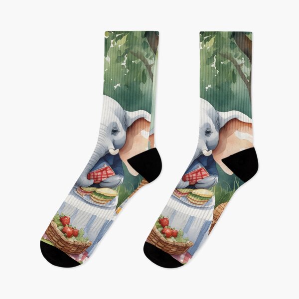 Item preview, funny elephant, picnic, camping designed and sold by Mauswohn.