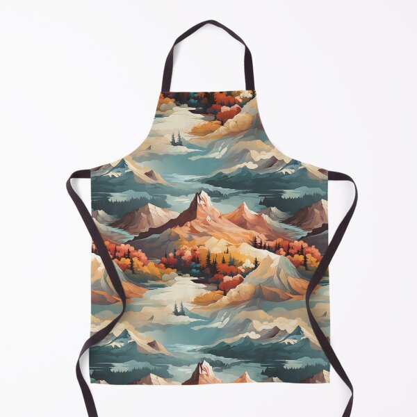 Aperçu de l'œuvre Motif de montagnes de paysages fantastiques 5 créée et vendue par DigitalPatternx.