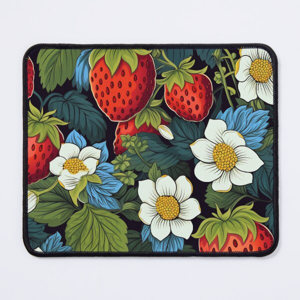 Item preview, Strawberry with flowers designed and sold by Snoobstyle.