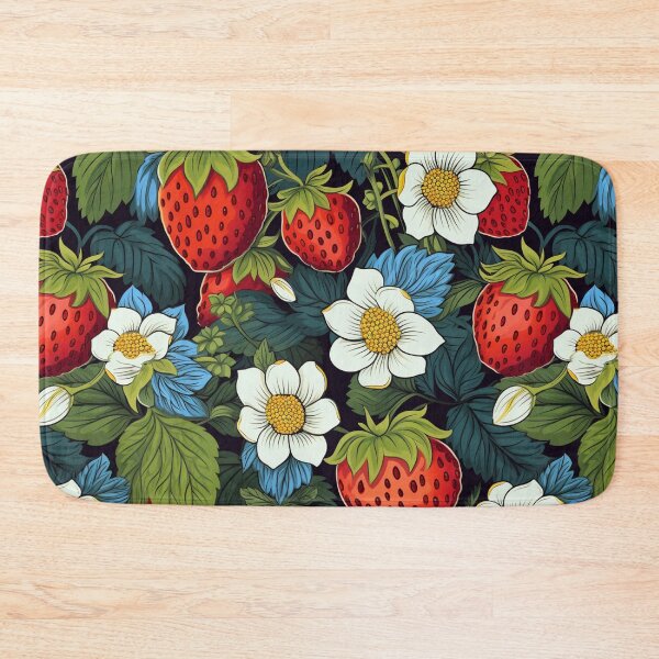 Item preview, Strawberry with flowers designed and sold by Snoobstyle.