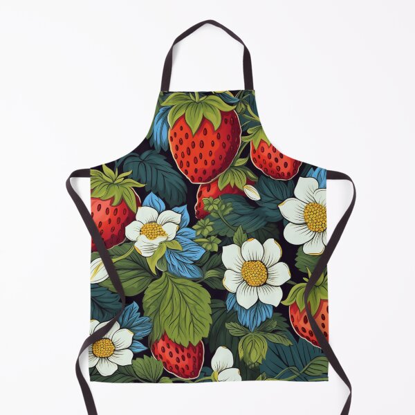 Item preview, Strawberry with flowers designed and sold by Snoobstyle.