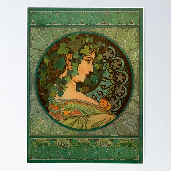 Item preview, Alphonse Mucha (1860 – 1939) "Ivy" designed and sold by Alexandra Dahl.