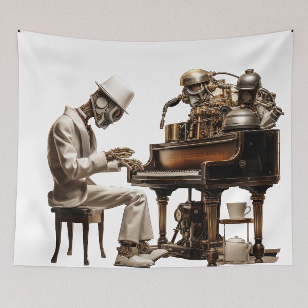 Item preview, Steam Powered Jazz Cafe Band Piano designed and sold by SteamJazzCafe.