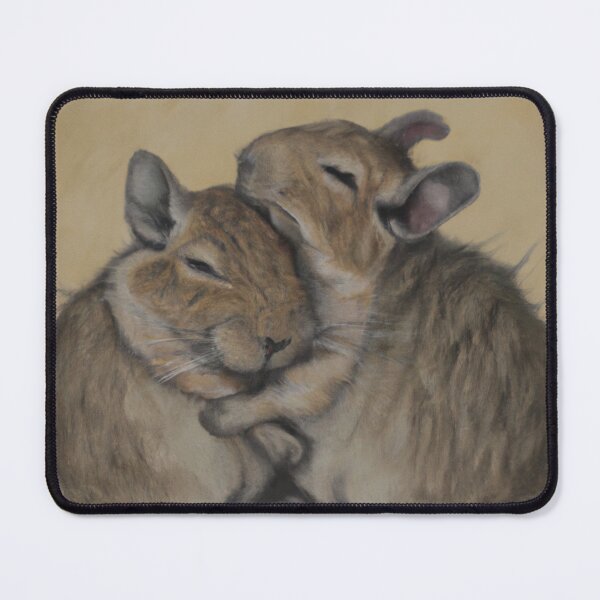 Item preview, Cute Degu Hug Oil Painting designed and sold by soulfulprintss8.