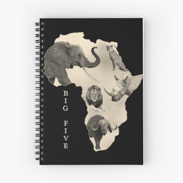 Item preview, Africa with Big Five - Elephant - Lion - Leopard - Buffalo - Rhino designed and sold by TShirtsundMehr.