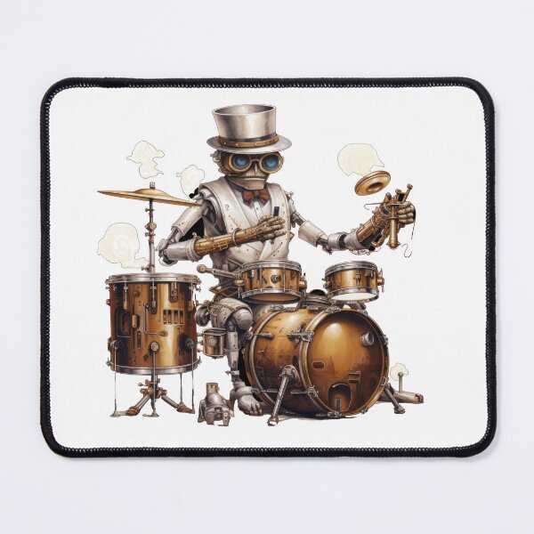 Item preview, Steam Powered Jazz Cafe Band Drums designed and sold by SteamJazzCafe.
