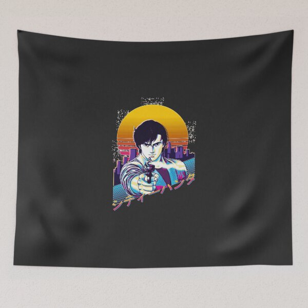 Item preview, City Hunter Ryo Saeba Retrowave designed and sold by MeinolfHell.