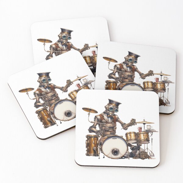 Item preview, Powered Jazz Cafe Band Drums designed and sold by SteamJazzCafe.