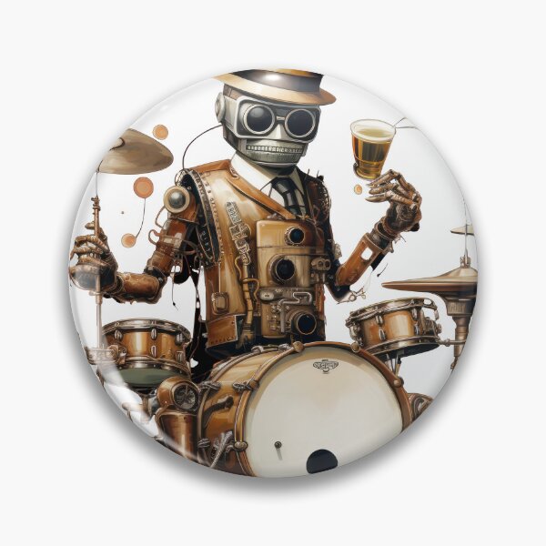 Item preview, Steam Powered Jazz Cafe Band Drums designed and sold by SteamJazzCafe.