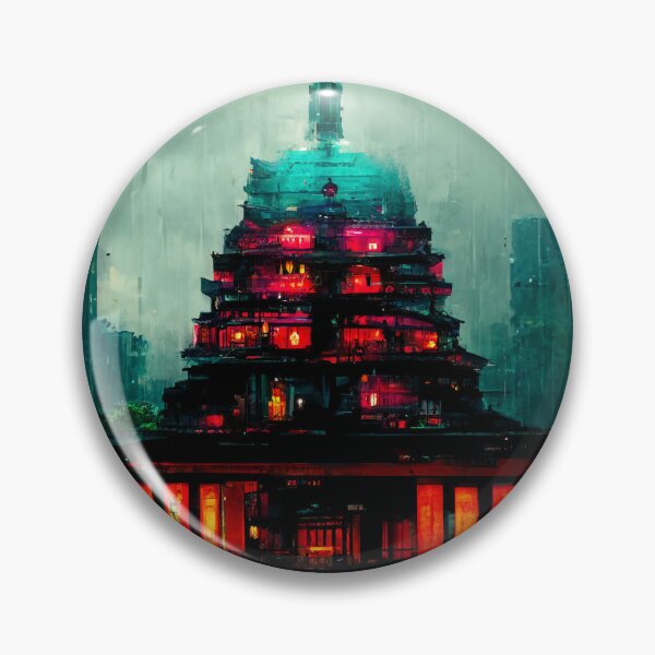 Artikelvorschau, Zen Punk – Cyberpunk Fantasy Scapes Stadtbild Skyline entworfen und verkauft von ArkMinted.