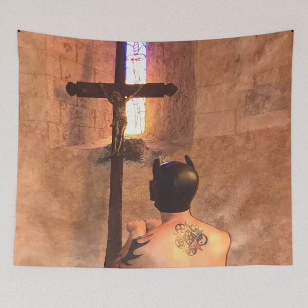 Item preview, Pup at altar designed and sold by Matt Redding.