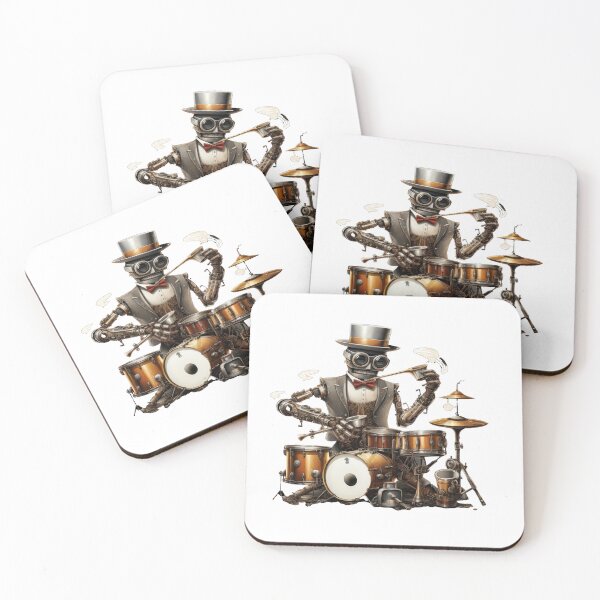 Item preview, Steam Powered Jazz Cafe Band Drums designed and sold by SteamJazzCafe.