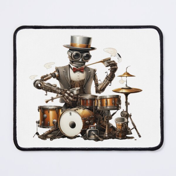 Item preview, Steam Powered Jazz Cafe Band Drums designed and sold by SteamJazzCafe.