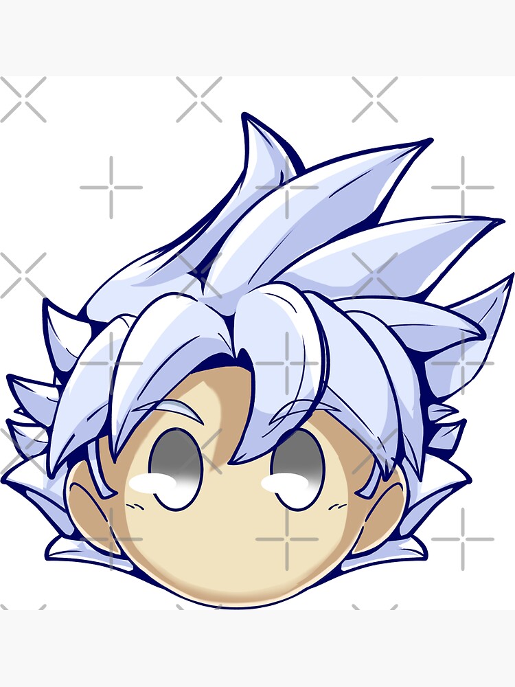 Dragonball Mastered Ultra Instinct Goku Chibi Head Magnet