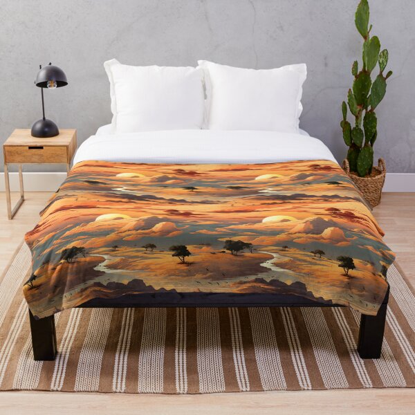 Aperçu de l'œuvre Motif de plaines de paysages fantastiques 3 créée et vendue par DigitalPatternx.