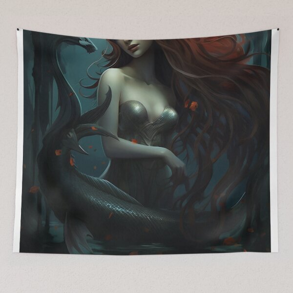 Item preview, Emergence: A Mermaid's Ascent Amidst Mythical Marine Wonders designed and sold by oanaunciuleanu.