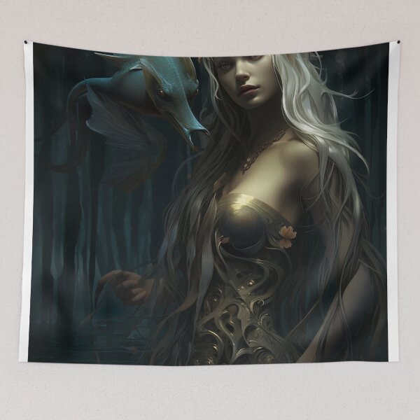 Item preview, Emergence: A Mermaid's Ascent Amidst Mythical Marine Wonders designed and sold by oanaunciuleanu.