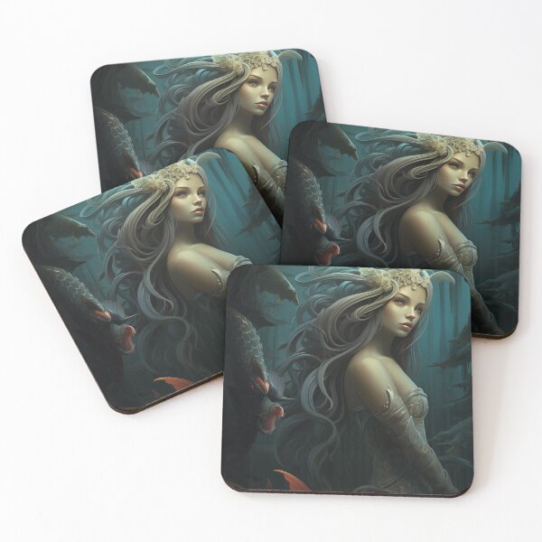 Item preview, Emergence: A Mermaid's Ascent Amidst Mythical Marine Wonders designed and sold by oanaunciuleanu.