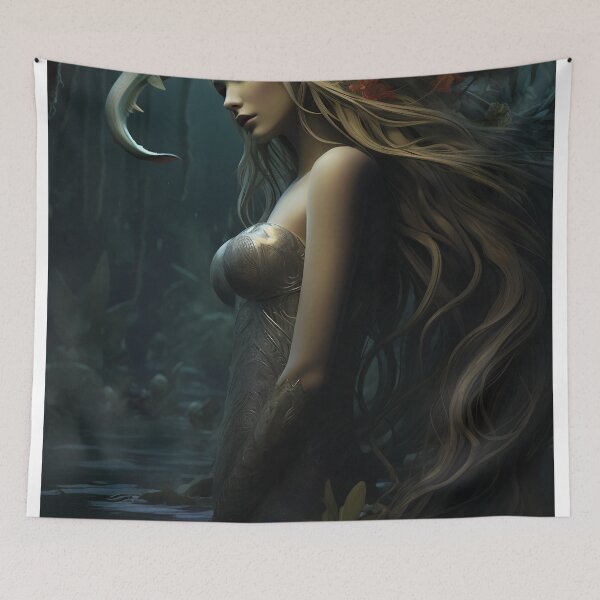 Item preview, Emergence: A Mermaid's Ascent Amidst Mythical Marine Wonders designed and sold by oanaunciuleanu.