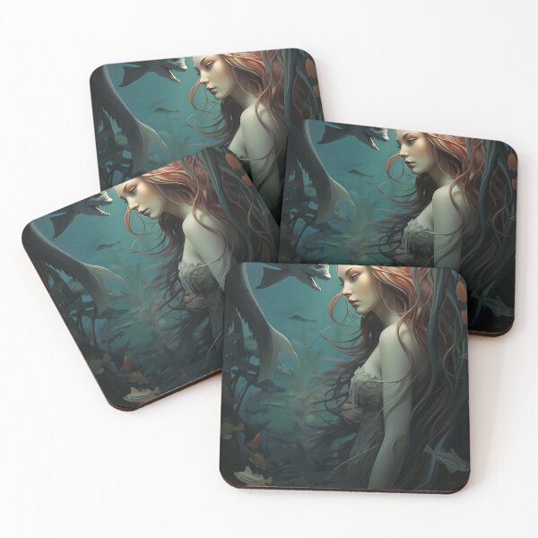 Item preview, Emergence: A Mermaid's Ascent Amidst Mythical Marine Wonders designed and sold by oanaunciuleanu.