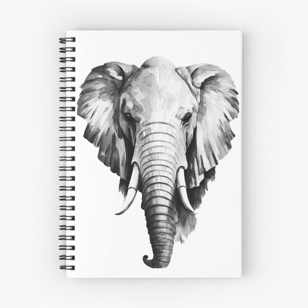 Item preview, Elephant head black and white designed and sold by Jayjaynaenae.