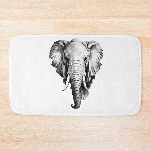 Item preview, Elephant head black and white designed and sold by Jayjaynaenae.