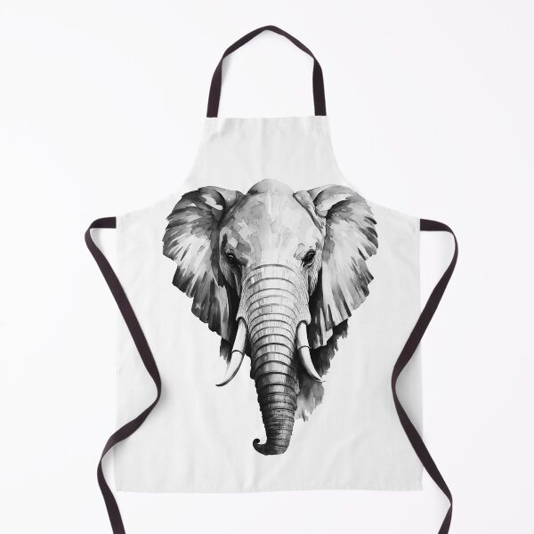 Item preview, Elephant head black and white designed and sold by Jayjaynaenae.