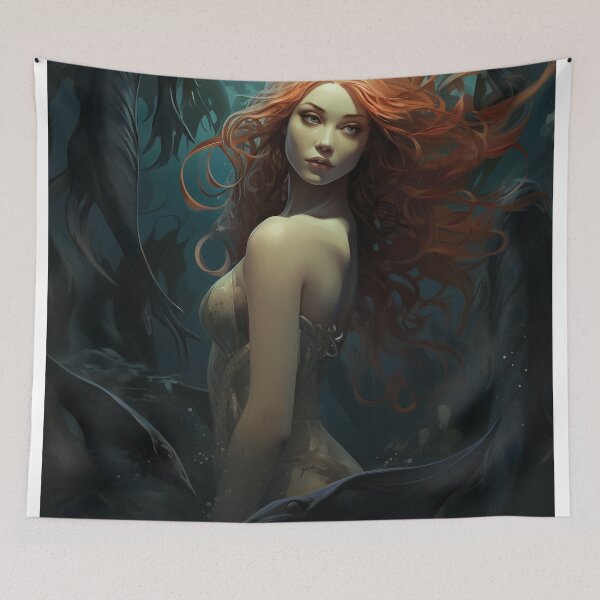 Item preview, Emergence: A Mermaid's Ascent Amidst Mythical Marine Wonders designed and sold by oanaunciuleanu.