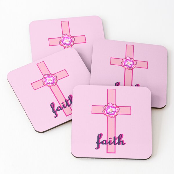 Item preview, Faith Cross with Pink Flower designed and sold by kel72.