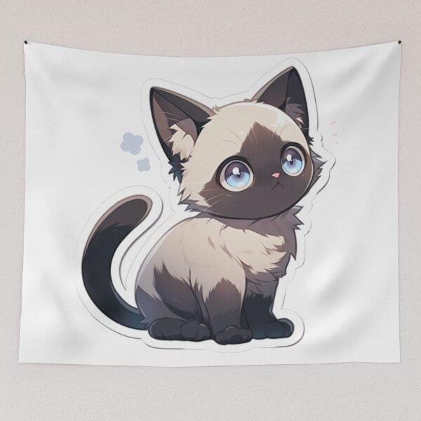 Item preview, Siamese cat asking food designed and sold by KNAA.