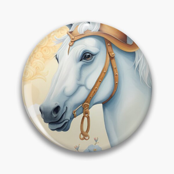 Item preview, Stunning White Horse Wearing Western Hat designed and sold by purplesensation.
