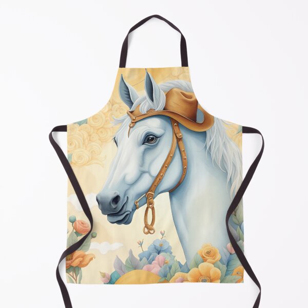 Item preview, Stunning White Horse Wearing Western Hat designed and sold by purplesensation.
