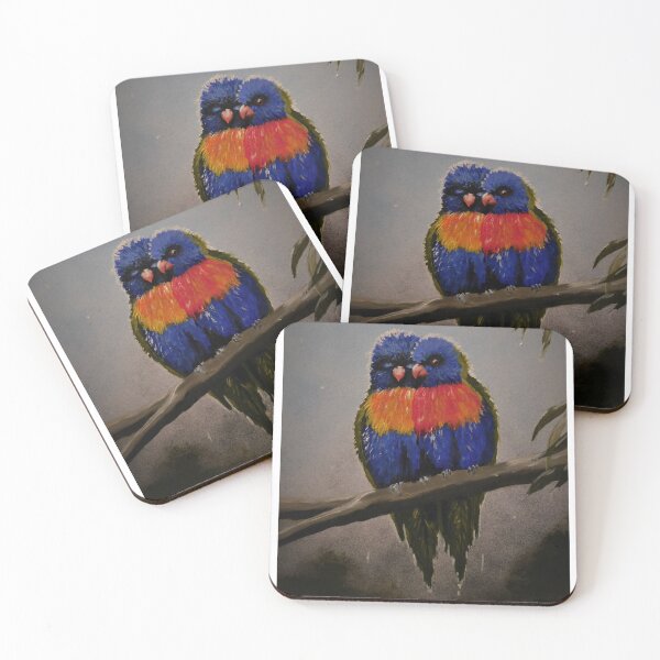Item preview,  Lorikeets In The Rain designed and sold by Stephanie Sargeantson.
