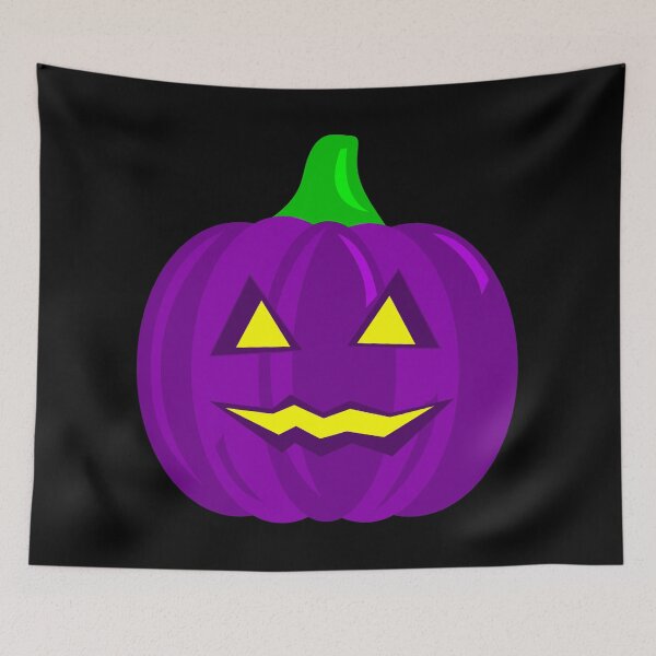 Item preview, creepy halloween pumpkin purple  designed and sold by Gossip Rag.