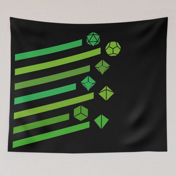 Item preview, Green Polyhedral Dice Tabletop RPG designed and sold by pixeptional.