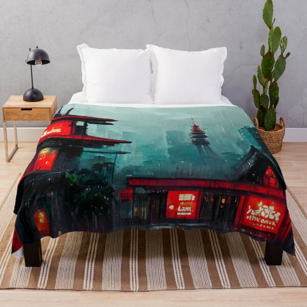 Item preview, Tran Zen - Cyberpunk Fantasy Scapes Cityscape Skyline designed and sold by ArkMinted.