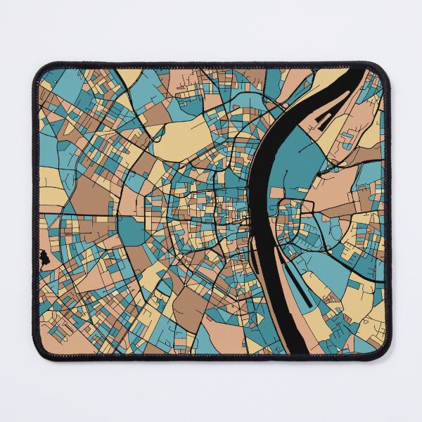 Item preview, Cologne Map Pattern in Mid Century Pastel designed and sold by PatternMaps.