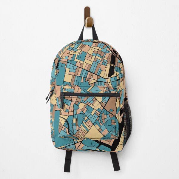 Item preview, Copenhagen Map Pattern in Mid Century Pastel designed and sold by PatternMaps.