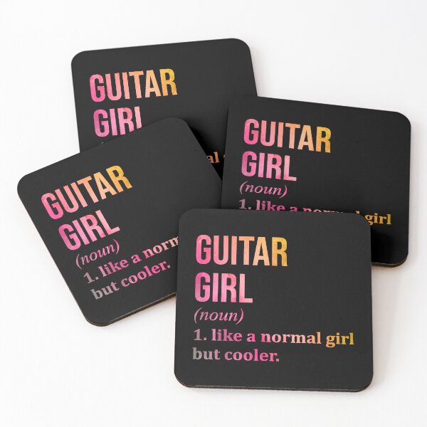 Item preview, Guitar Girl Definition in Watercolor designed and sold by XCIV.
