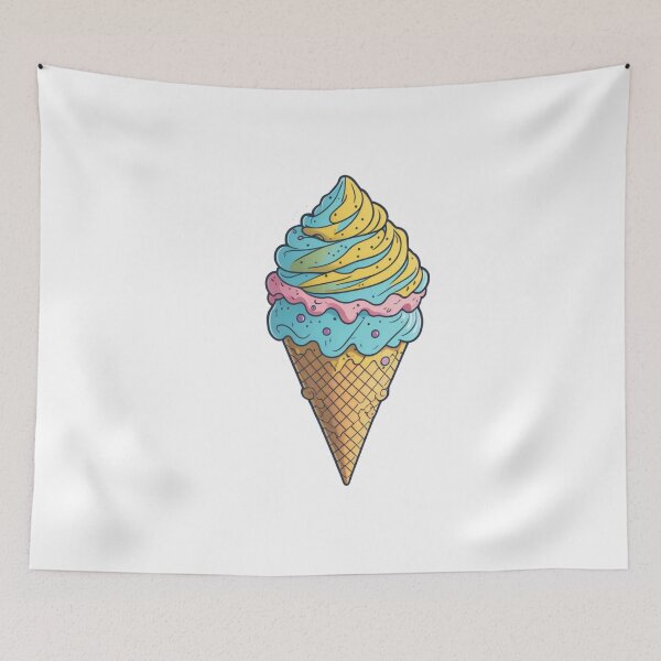 Item preview, Colorful Ice Cream Cone designed and sold by Rosamose.