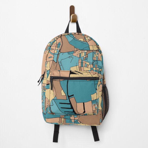 Item preview, Dortmund Map Pattern in Mid Century Pastel designed and sold by PatternMaps.