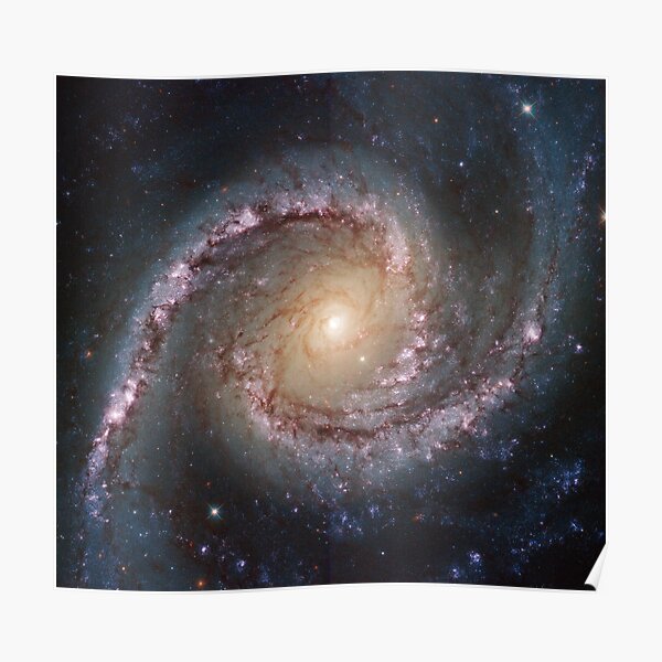 #Grand #Swirls: NGC 1566 #Beautiful #Galaxy, Astronomy, Cosmology, AstroPhysics, Universe Poster