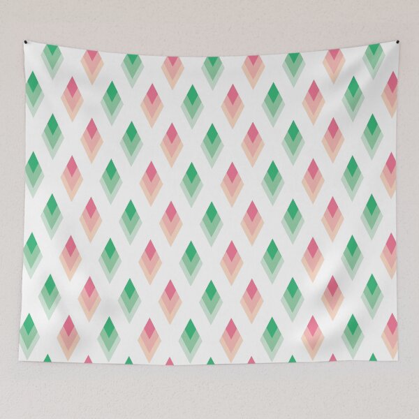 Item preview, Green pink diamonds  designed and sold by The Pattern Mill.