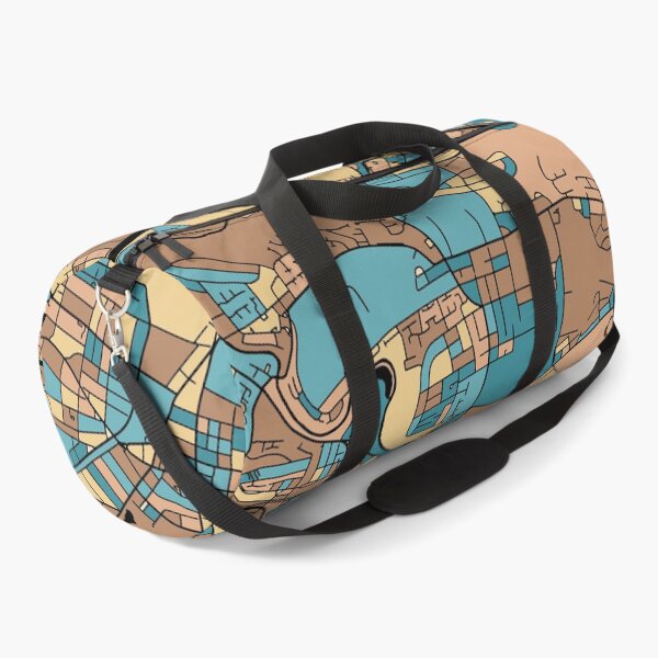 Item preview, Glasgow Map Pattern in Mid Century Pastel designed and sold by PatternMaps.